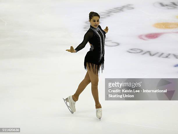 Michaela Du Toit of of South Africa performs during the Ladies Free Skating on day three of the ISU Four Continents Figure Skating Championships 2016...