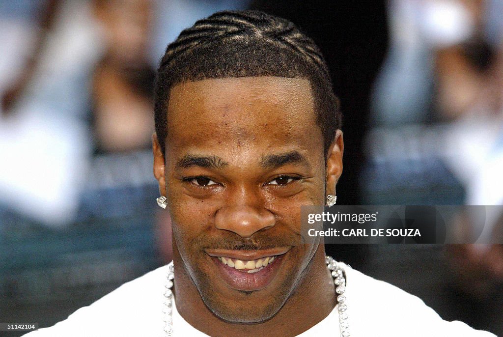 Busta Crime Rapper American Rapper Busta Rymes arrives at the premiere of I-Robot at ...
