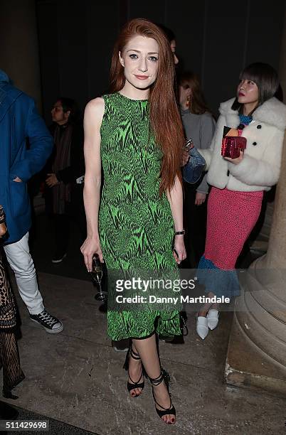 Nicola Roberts attends the House of Holland show during London Fashion Week Autumn/Winter 2016/17 at on February 20, 2016 in London, England.
