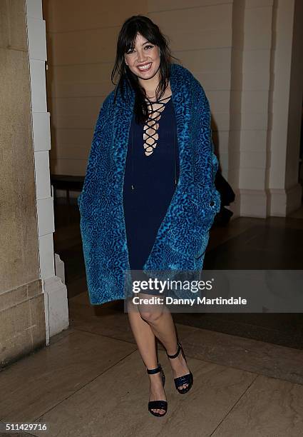 Daisy Lowe attends the House of Holland show during London Fashion Week Autumn/Winter 2016/17 at on February 20, 2016 in London, England.