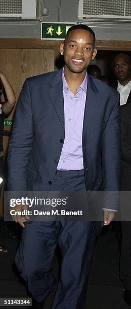 Actor Will Smith attends the afterparty following the UK Premiere of "I, Robot" on August 4, 2004 at Fabric, in London.
