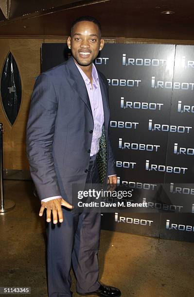 Actor Will Smith attends the afterparty following the UK Premiere of "I, Robot" on August 4, 2004 at Fabric, in London.