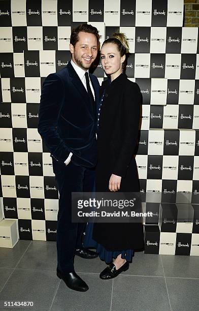 Derek Blasberg and Edie Campbell attend the Serpentine Future Contemporaries x Harrods Party 2016 at The Serpentine Sackler Gallery on February 20,...