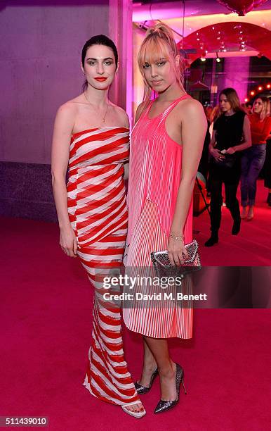 Tali Lennox and Amber Le Bon at The Naked Heart Foundation's Fabulous Fund Fair in London at Old Billingsgate Market on February 20, 2016 in London,...