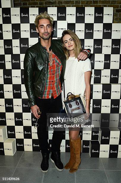 Hugo Taylor and Natalie Joel attend the Serpentine Future Contemporaries x Harrods Party 2016 at The Serpentine Sackler Gallery on February 20, 2016...