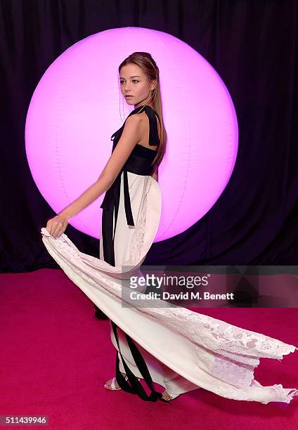 Alesya Kafelnikova at The Naked Heart Foundation's Fabulous Fund Fair in London at Old Billingsgate Market on February 20, 2016 in London, England.