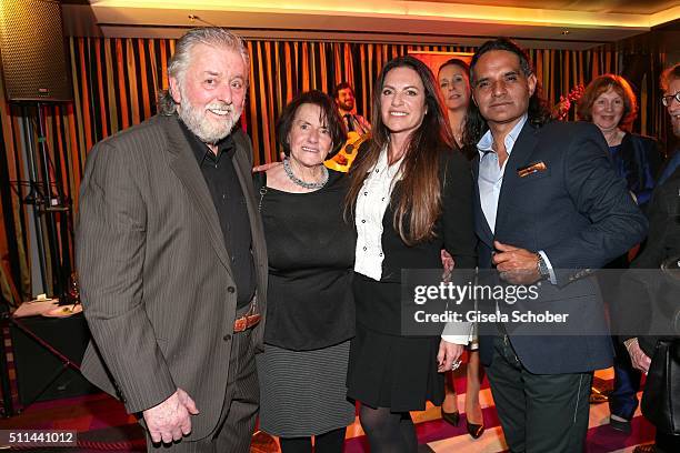 Christine Neubauer with her mother Lydia Neubauer and her father Erwin Neubauer and her partner Jose Campos during the 'Christine Neubauer Hautnah'...