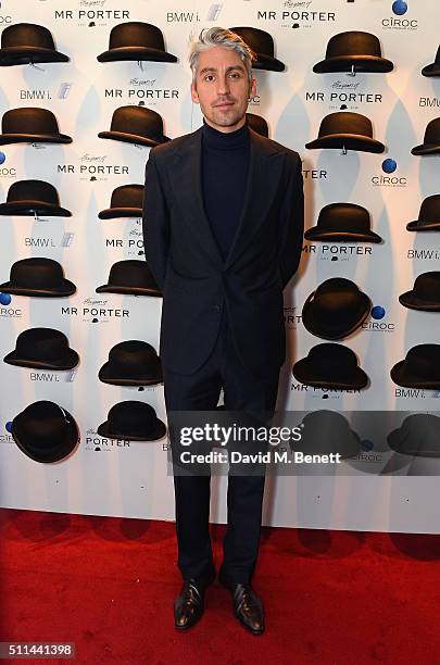 George Lamb attends Mr Porter's fifth birthday celebration at The Savile Club on February 20, 2016 in London, England.