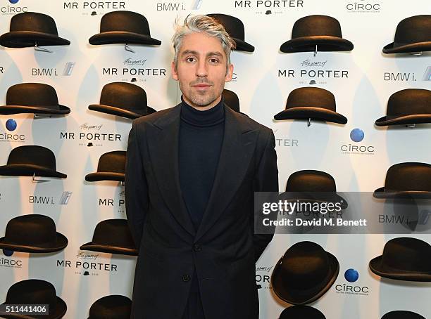 George Lamb attends Mr Porter's fifth birthday celebration at The Savile Club on February 20, 2016 in London, England.