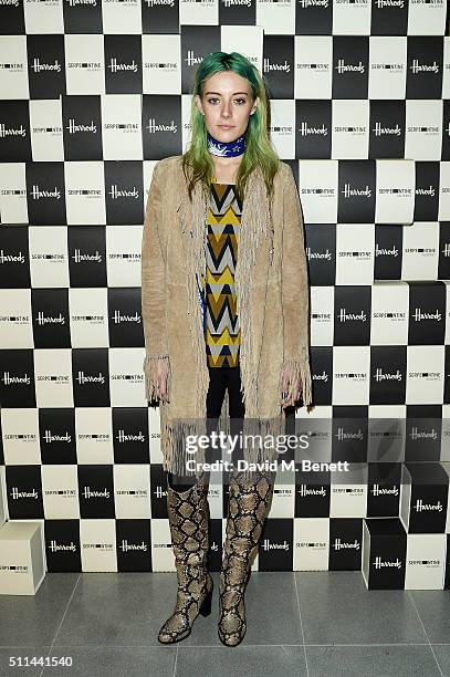 Chloe Noorgard attends the Serpentine Future Contemporaries x Harrods Party 2016 at The Serpentine Sackler Gallery on February 20, 2016 in London,...