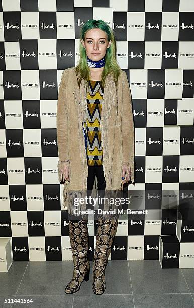 Chloe Noorgard attends the Serpentine Future Contemporaries x Harrods Party 2016 at The Serpentine Sackler Gallery on February 20, 2016 in London,...