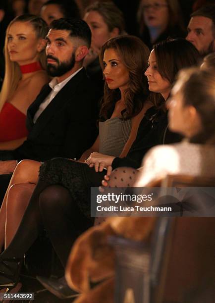 Natasha Poly, Adrien Koskas and Cheryl Fernandez-Versini attend the Gareth Pugh show at Fashion Scout during London Fashion Week Autumn/Winter...