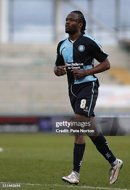 Marcus Bean of Wycombe Wanderers in action during the Sky Bet League Two match between Northampton Town and Wycombe Wanderers at Sixfields Stadium on...