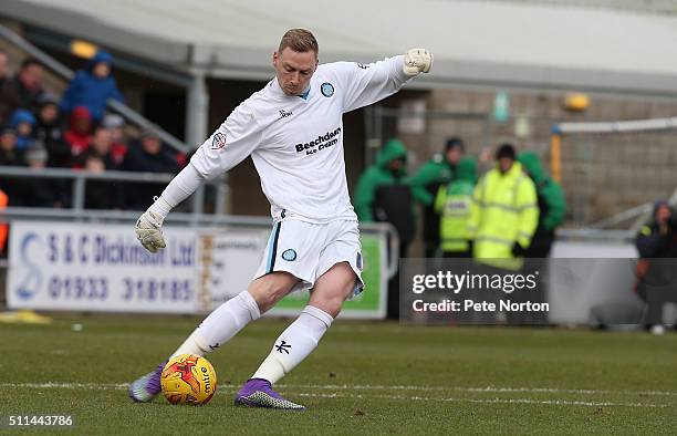 Ryan Alsop of Wycombe Wanderers in action during the Sky Bet League Two match between Northampton Town and Wycombe Wanderers at Sixfields Stadium on...