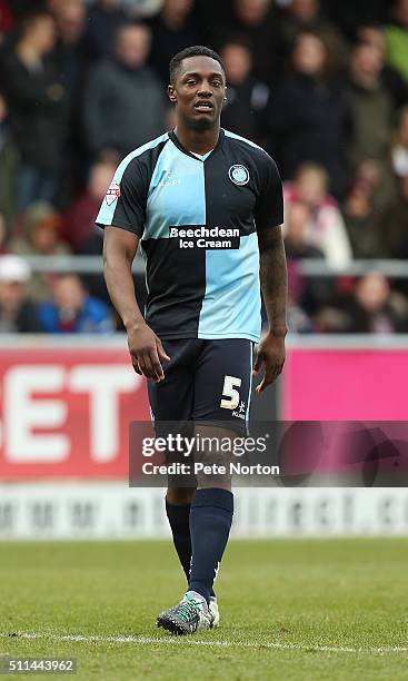 Anthony Stewart of Wycombe Wanderers in action during the Sky Bet League Two match between Northampton Town and Wycombe Wanderers at Sixfields...