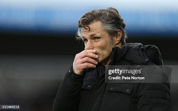 Wycombe Wanderers manager Gareth Ainsworth looks on during the Sky Bet League Two match between Northampton Town and Wycombe Wanderers at Sixfields...