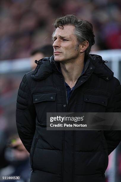 Wycombe Wanderers manager Gareth Ainsworth looks on during the Sky Bet League Two match between Northampton Town and Wycombe Wanderers at Sixfields...