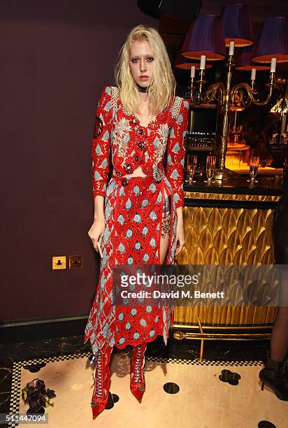 Tyg Davison attends the Marc Jacobs Beauty dinner at the Club at Park Chinois on February 20, 2016 in London, England.