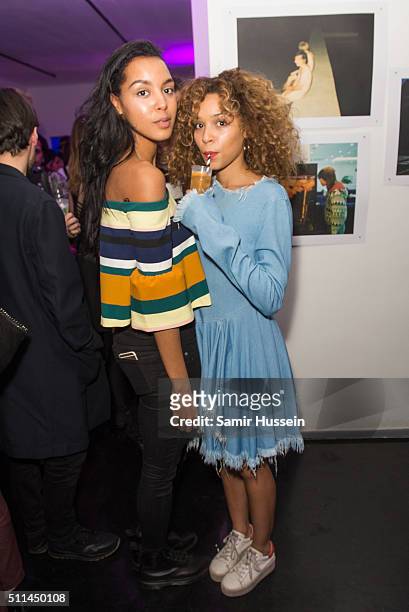 Izzy Bizu and Arlissa Ruppert attend the Urban Outfitters and Centrefold magazine LFW launch party to showcase artists from around the world in a...