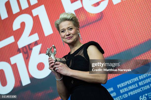 Trine Dyrholm attends the award winners press conference of the 66th Berlinale International Film Festival on February 20, 2016 in Berlin, Germany.