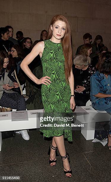 Nicola Roberts attends the House of Holland show during London Fashion Week Autumn/Winter 2016/17 at TopShop Show Space on February 20, 2016 in...
