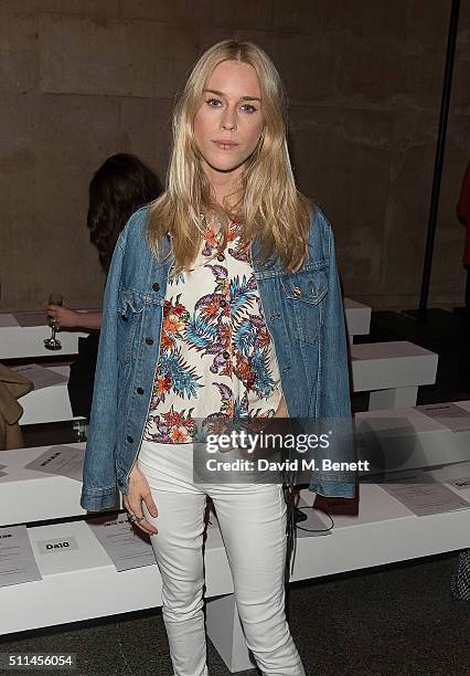 Mary Charteris attends the House of Holland show during London Fashion Week Autumn/Winter 2016/17 at TopShop Show Space on February 20, 2016 in...