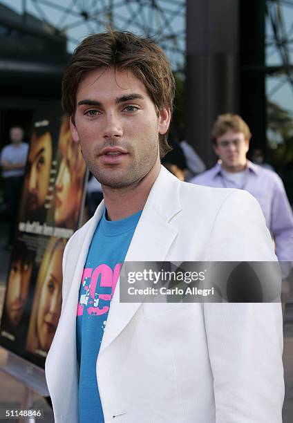 Actor Drew Fuller arrives to the Premiere of "We Don't Live Here Anymore" at the Director's Guild Theatre on August 5, 2004 in Los Angeles,...