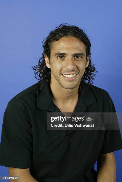 Mariano Zabaleta poses for a portrait for ATP Tennis at Lindner Family Tennis Center on August 3, 2004 in Cincinnati, Ohio.