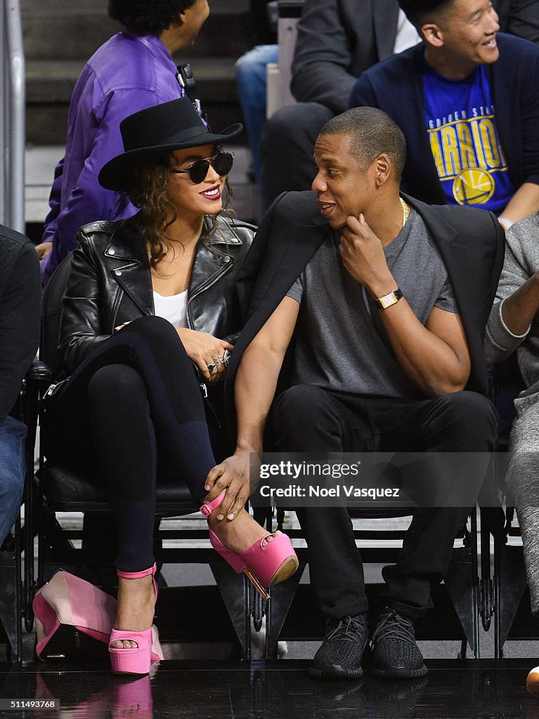 Celebrities At The Los Angeles Clippers Game