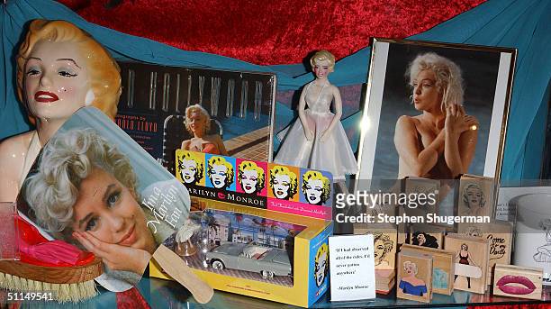 Marilyn Monroe memorabilia at The Hollywood Museums "Marilyn Monroe: The Ultimate Hollywood Icon" at The Hollywood Museum on August 6, 2004 in...