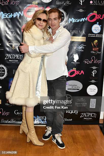 Valerie Steffen and Ludovic Chancel attend The Meghanora Auction Fashion Show to Benefit Meghanora Children Care Association: Photocall at Salon des...