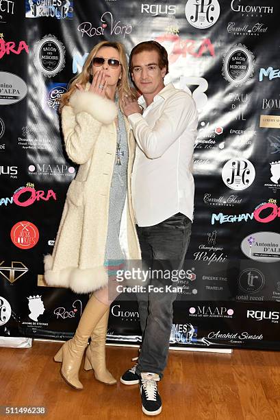 Valerie Steffen and Ludovic Chancel attend The Meghanora Auction Fashion Show to Benefit Meghanora Children Care Association: Photocall at Salon des...