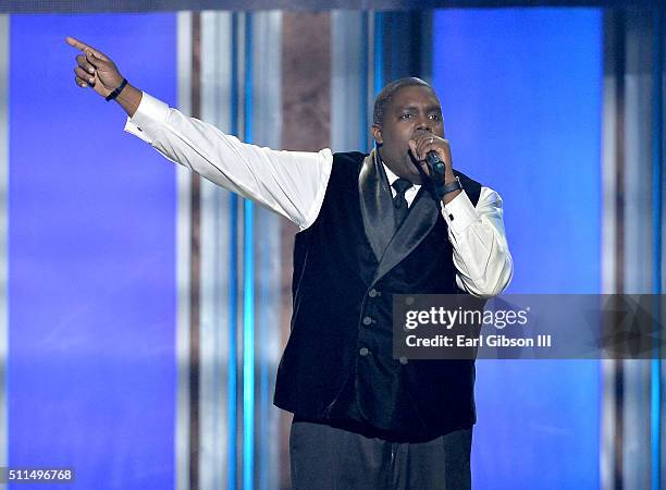 Recording artist William McDowell performs onstage during the 2016 Stellar Gospel Awards at the Orleans Arena on February 20, 2016 in Las Vegas,...