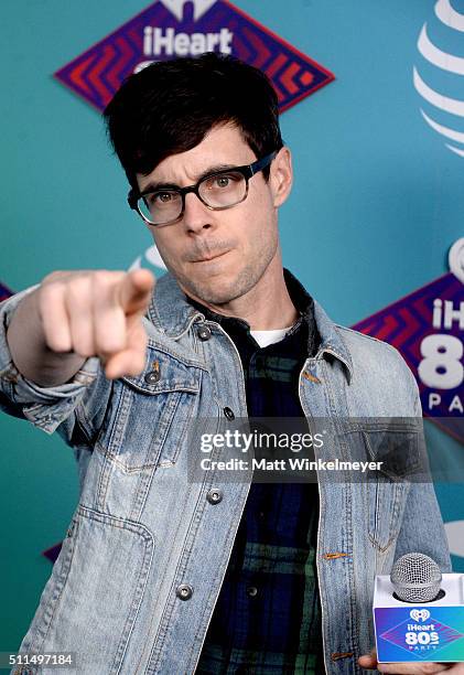 IHeartRadio personality Kevin Manno speaks backstage during the first ever iHeart80s Party at The Forum on February 20, 2016 in Inglewood, California.