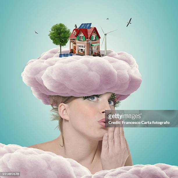 fantasy home - hands in the air stock-fotos und bilder