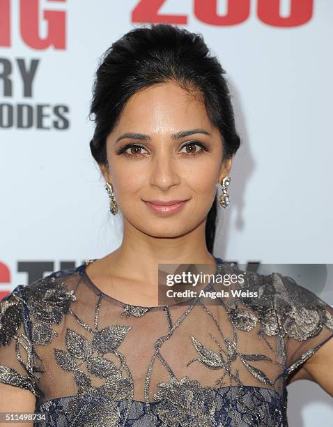 Actress Aarti Mann arrives at CBS's "The Big Bang Theory" Celebrates 200th Episode at Vibiana on February 20, 2016 in Los Angeles, California.