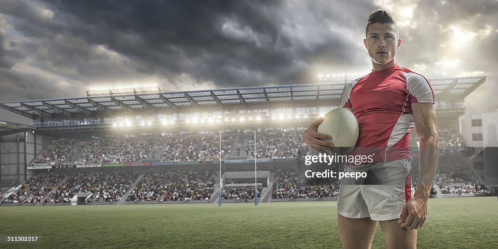 Porträt-Rugby Player