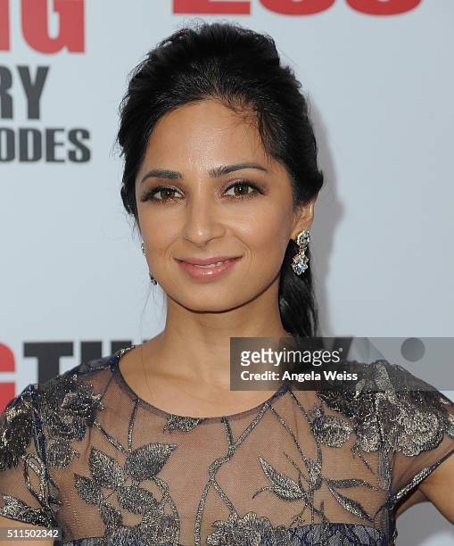 Actress Aarti Mann arrives at CBS's "The Big Bang Theory" Celebrates 200th Episode at Vibiana on February 20, 2016 in Los Angeles, California.