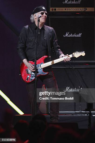 Recording artist Paul Dean of music group Loverboy performs on stage during the iHeart80s Party 2016 at The Forum on February 20, 2016 in Inglewood,...