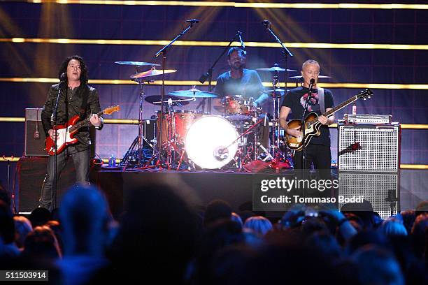Recording artists Roland Orzabal and Curt Smith of music group Tears for Fears perform on stage during the iHeart80s Party 2016 at The Forum on...