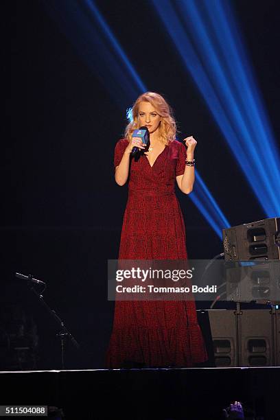 Actress Wendi McLendon-Covey on stage during the iHeart80s Party 2016 at The Forum on February 20, 2016 in Inglewood, California.