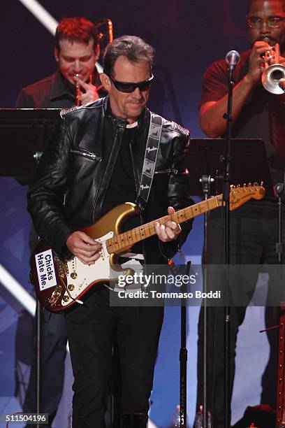 Recording artist Roy Hay of Culture Club performs on stage during the iHeart80s Party 2016 at The Forum on February 20, 2016 in Inglewood, California.