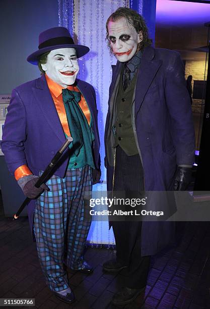 Cosplayers Carlos Velarde and Jesse Oliva as The Joker at the 2016 Long Beach Comic Expo held at Long Beach Convention Center on February 20, 2016 in...