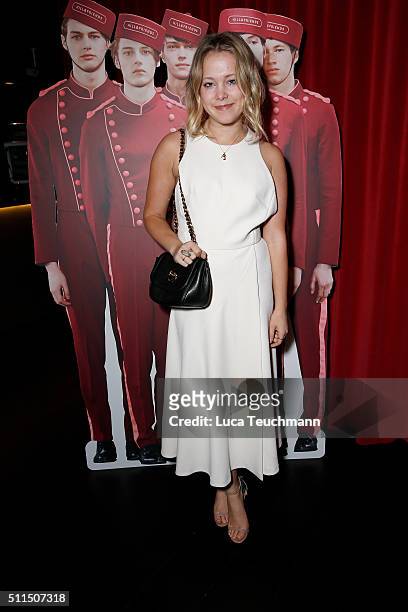 Poppy Jamie attends the Hill & Friends Presentation show during London Fashion Week Autumn/Winter 2016/17 at on February 21, 2016 in London, England.