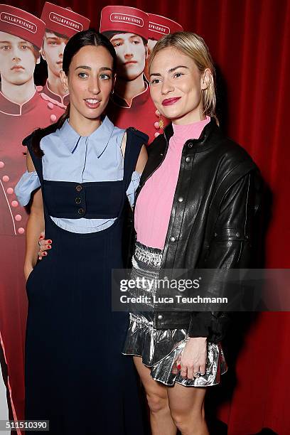 Laura Jackson and Kate Foley attends the Hill & Friends Presentation show during London Fashion Week Autumn/Winter 2016/17 at on February 21, 2016 in...