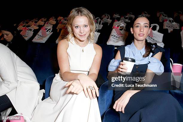 Poppy Jamie and Laura Jackson attend the Hill & Friends Presentation show during London Fashion Week Autumn/Winter 2016/17 at on February 21, 2016 in...