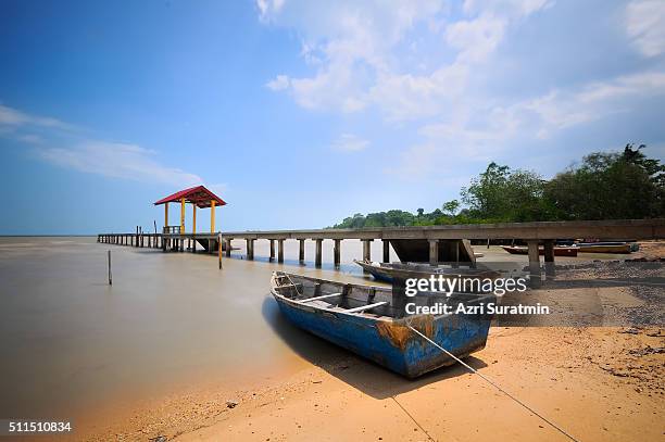 views on the jetty in the hot day - henley beach stock pictures, royalty-free photos & images