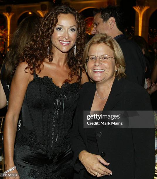 Actress Sofia Milos and U.S. Congresswoman Ileana Ros-Lehtinen attend the Church of Scientology Celebrity Centre 35th Anniversary Gala on August 7,...