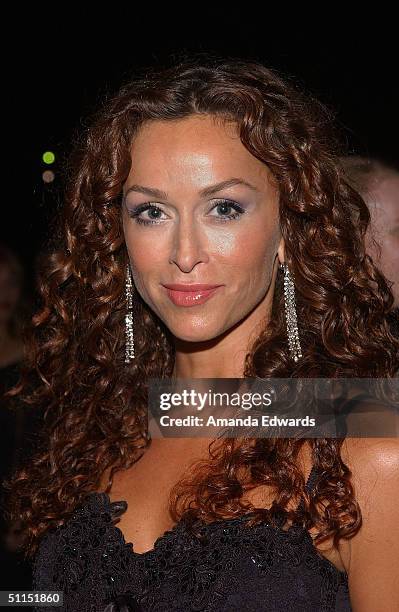 Actress Sofia Milos attends the Church of Scientology Celebrity Centre 35th Anniversary Gala on August 7, 2004 at the Church of Scientology Celebrity...