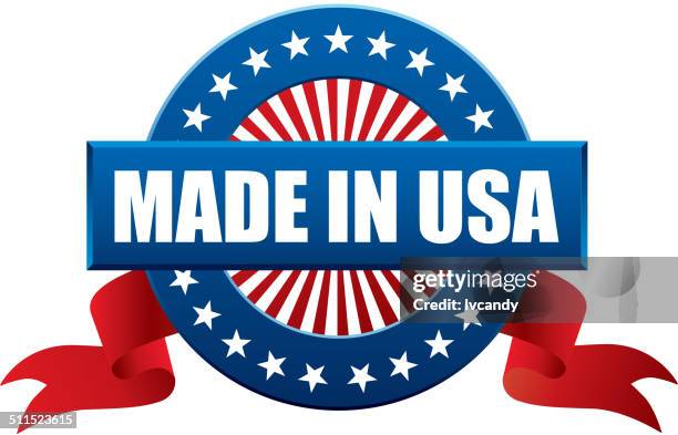made in usa badge - product creation stock illustrations